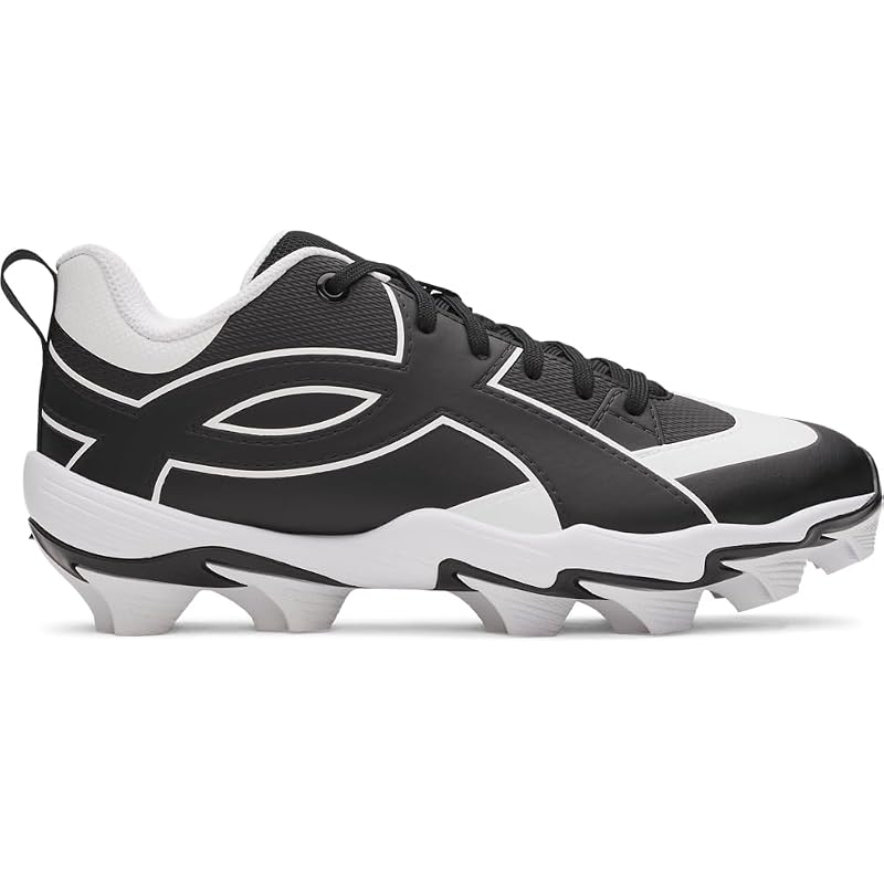 Under Armour Leadoff Icon Low RM JR Baseball Cleats - 001 Black/Black/White Little Kid