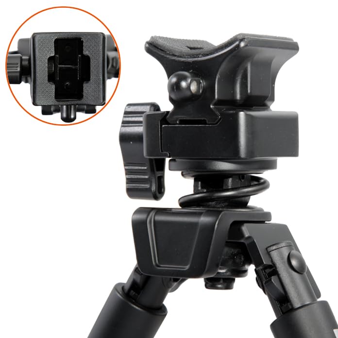 Vanguard Equalizer 1QS Prone Pivot Pod, 7-10", Quick Attach Picatinny Rail System, Black