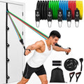 Full Body Resistance Bands Set with Handles, Door Anchor & Accessories for Home Workout