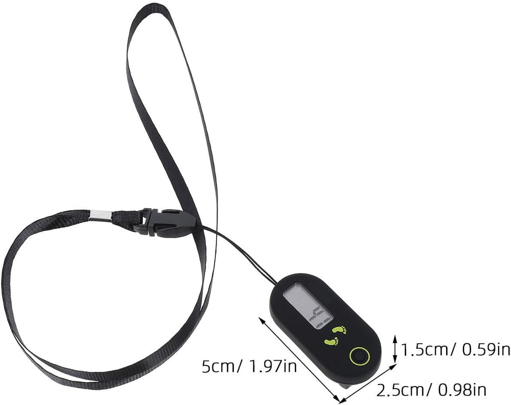 Veemoon 3D Digital Pedometer - Accurate Step Counter & Calorie Tracker | Silent Clip & Lanyard for Men & Women