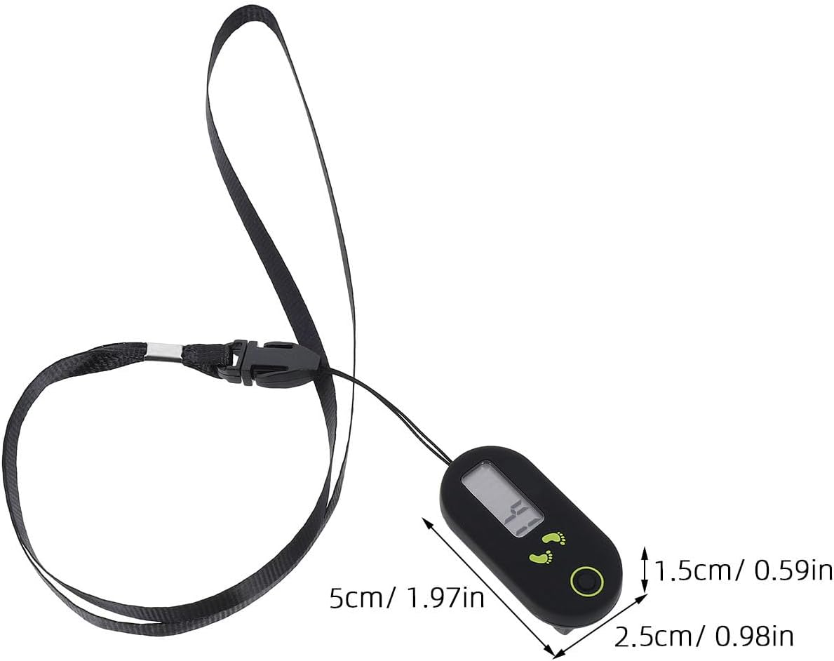 Veemoon 3D Digital Pedometer - Accurate Step Counter & Calorie Tracker | Silent Clip & Lanyard for Men & Women
