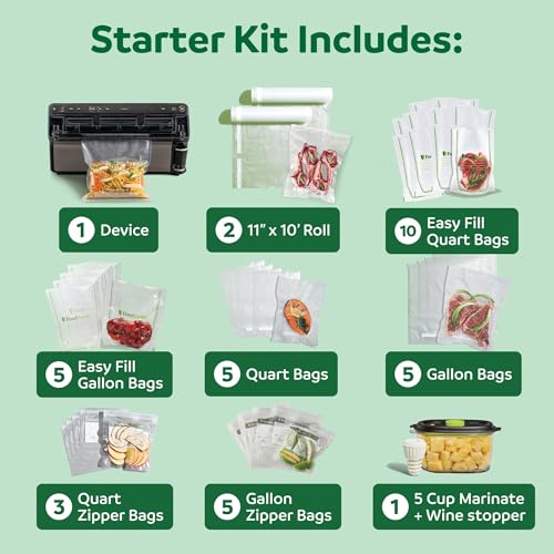 FoodSaver Elite Vacuum Sealer with Bags - All-in-One Liquid & Food Preservation