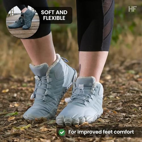 Hike Footwear Caspar Pro HF Non-Slip Winter Barefoot Shoes - Wide Women 9-9.5 / Men 7-7.5, Black