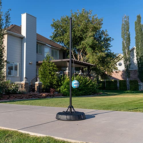 Portable Tetherball System with Steel Pole & Base - Outdoor Backyard Game