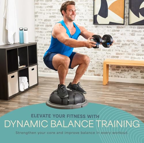 Lifepro Horizon Half Balance Ball Trainer Black - 440 lb Capacity Stability Exercise Equipment