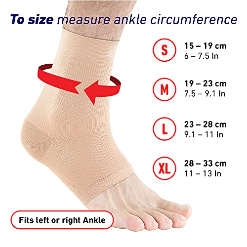 Neo-G Airflow Ankle Compression Sleeve Large Beige Sports Support