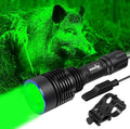 ANEKIM UC20 Green Hunting Flashlight Kit - 2000 Lumens Long-Range Tactical Light with Rail Mount