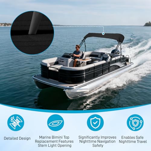 Oversize Marine Bimini Top Storage Cover - Waterproof UV Resistant for Large Vessels