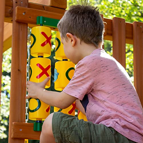 Gorilla Playsets Tic Tac Toe Spinner Panel for Wooden Swing Sets, Yellow