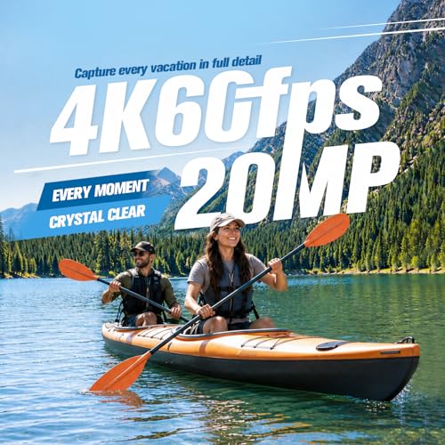 4K Action Camera with Touch Screen, EIS, Waterproof & Remote - 20MP