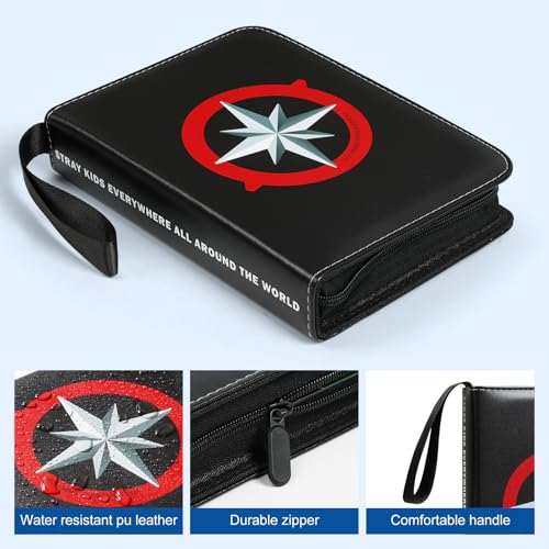 Photocard Binder for 400 Cards with Zipper Sleeves - SKZ Album Organizer for Fans