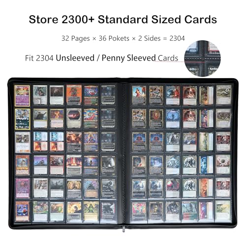 Rayvol Black 2300-Pocket Ringless Trading Card Binder for TCG & Sports Cards
