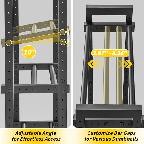3-Tier Adjustable Dumbbell Rack for Home Gym Storage - Heavy Duty Steel