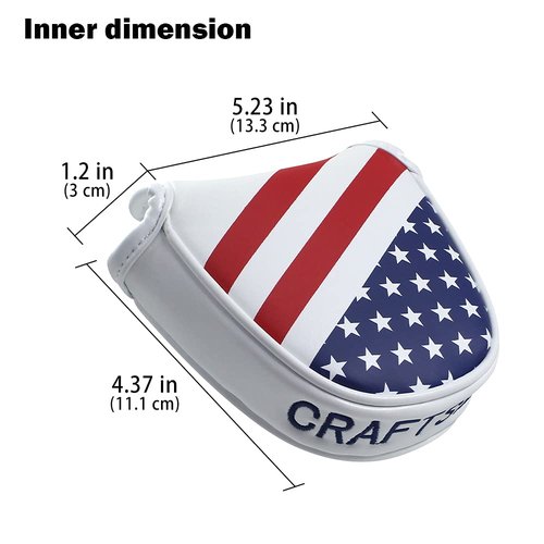 Craftsman Golf USA Flag 10Pcs Neoprene Golf Club Iron Head Cover + Mallet Putter Cover
