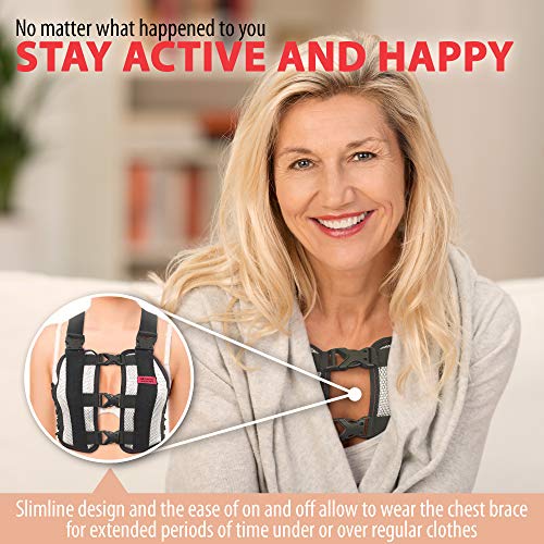 ORTONYX XL Chest Support Brace Post-Surgery Thorax Recovery Vest Black/Gray
