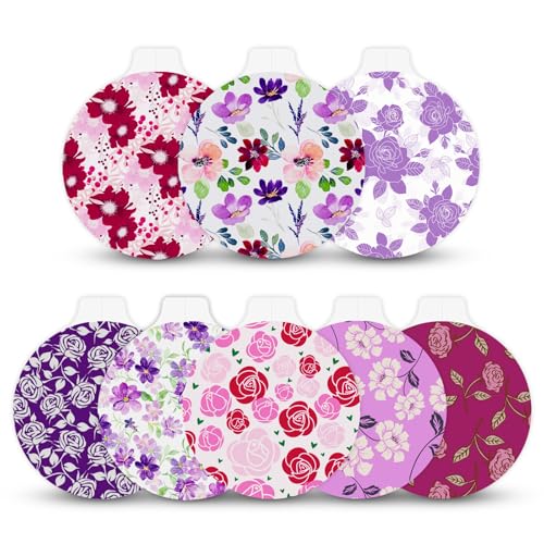 40 Pack Waterproof Flower Pattern Libre 3 Plus Sensor Covers for CGM