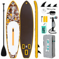 Inflatable Stand Up Paddle Board with Accessories - Yellow Camouflage 11' x 33" x 6"