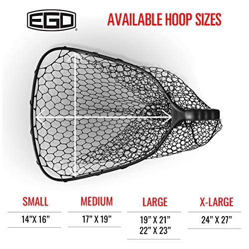 Ego 55-Inch Fishing Net Handle Extension with Red Fixed Handle - Modular System