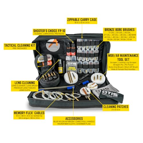 Otis Elite Gun Cleaning Kit - Universal 60+ Components for Rifles, Pistols & Shotguns