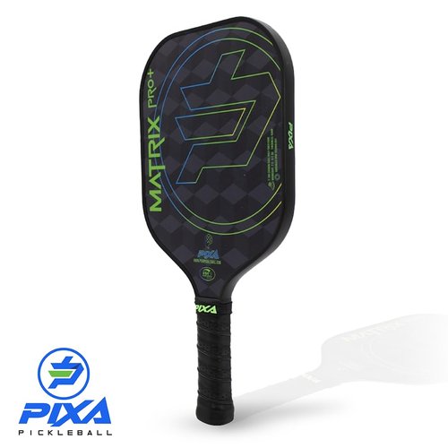 PIXA Matrix Pro Plus T-700 Carbon Face, 16mm, Friction Surface, Intermediate/Professional, Great Power, Control, Spin! USAPA Approved, Great Gift!