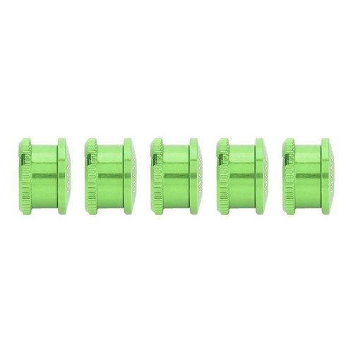 RiToEasysports Chainring Crankset Bolts, Aluminum Alloy Double Chainring Bolts Chainring Bolt Nut Set for Single Plate (Green for Short Single Plate)