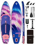 Starcity Rainbow 11'6" x 35" x 6" Inflatable Stand Up Paddle Board - Extra Wide, 450lb Capacity for Stable Lake Paddling, Beginner Friendly