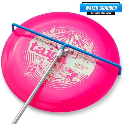 Telescoping Disc Golf Retriever Pole with Wing Nuts and Rubberized Tips - Blue, 16ft