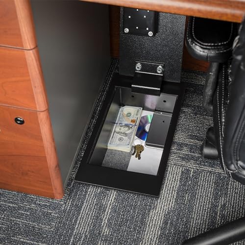 Barska Key Lock Floor Safe 0.22 Cu Ft Concealed Steel Security Safe