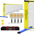 Zdgao Blue 22FT Portable Pickleball Net Set with 4 Paddles & Accessories