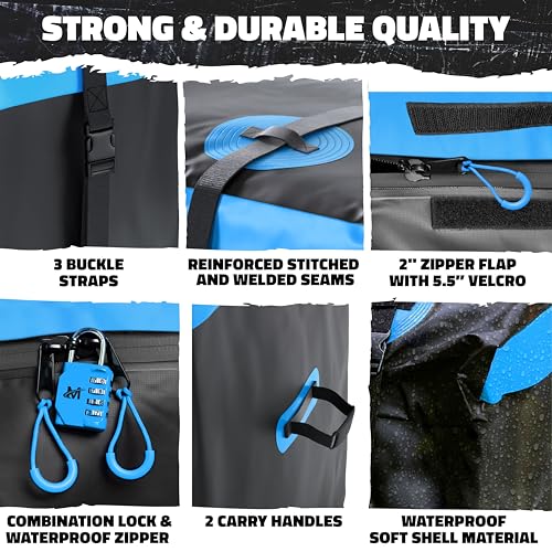Mockins 25 Cu Ft Waterproof Cargo Bag for Hitch Carrier & Truck Bed - 60x24x31