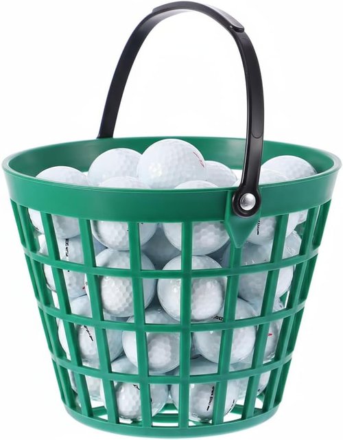 BESPORTBLE Golf Ball Basket - Durable Plastic Container with Handle for 25 Balls | Outdoor Use