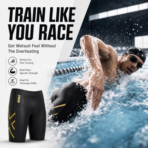Large Black 2XU Propel Buoyancy Shorts - Neoprene Swim Training for Triathlon