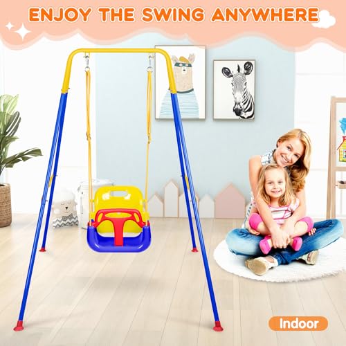 Foldable Baby Swing Stand for Indoor & Outdoor Use - Fits Most Swings