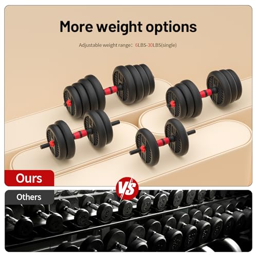 TOTOZAKUL 90LB Adjustable Dumbbell Set 4-in-1 Home Gym Equipment for Men Women