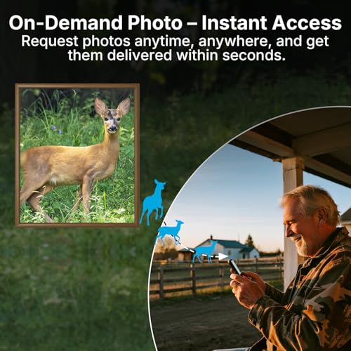Cellular Trail Camera 48MP 4G LTE HD Video Live View Motion Activated Wildlife Camera