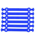 Andux Silicone Tennis Vibration Dampener Long Buckle Type Reduce Vibration 6pcs/Set BZQ-06 (Blue)