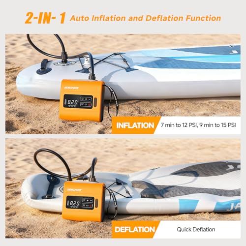 Electric Paddle Board Pump - Rechargeable High Pressure SUP Inflator with Digital Display