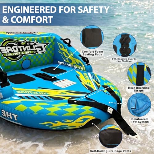 Heavy Duty Towable Tube for Boating - 2 Person Sofa Style Water Toy