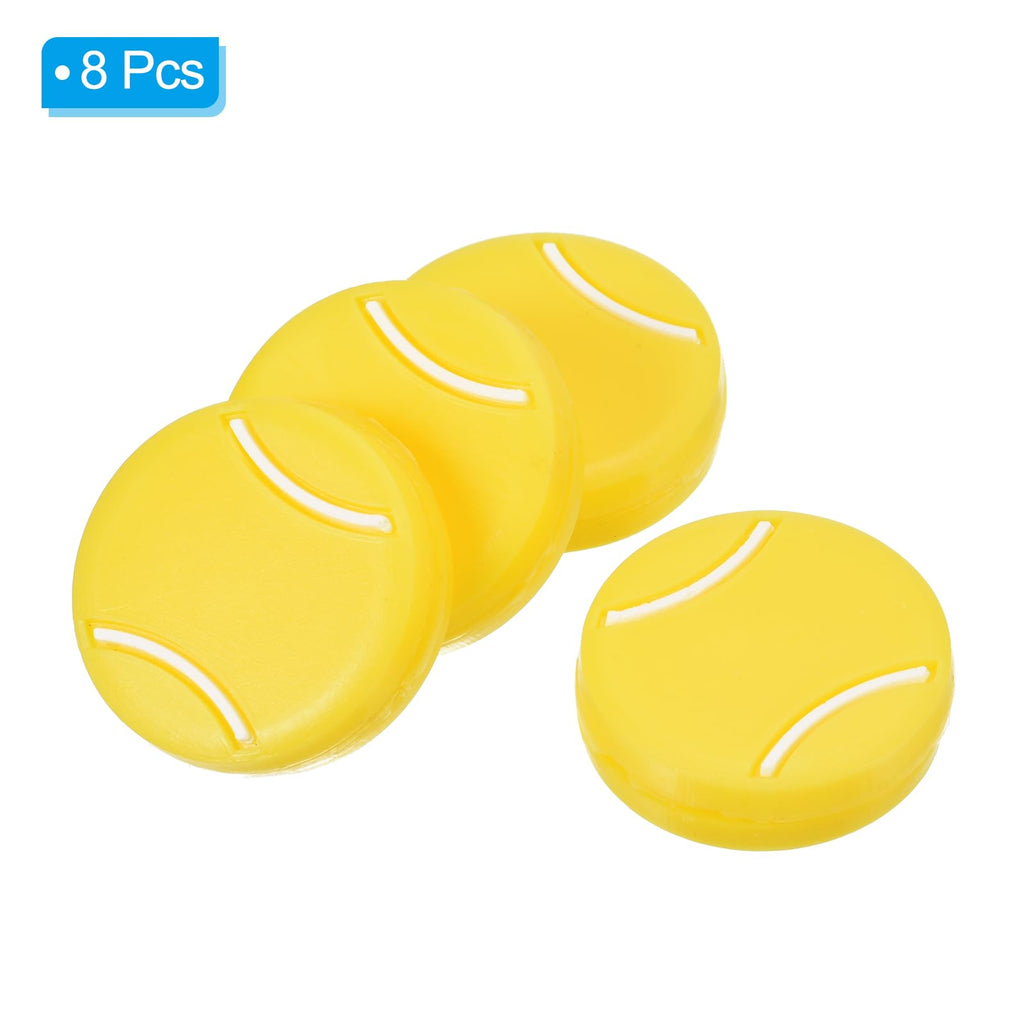 PATIKIL Tennis Racket Vibration Dampener, 8 Pack Tennis Racket Damper Silicone Racket String Shock Damping Absorber for Tennis Racket and String, Yellow