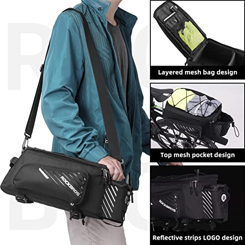 Bike Rear Rack Bag 15L with Rain Cover - Waterproof Pannier for Cycling - Variation 2