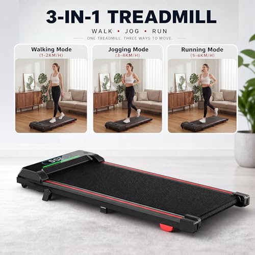 JUKER Under Desk Walking Treadmill with Incline, Bluetooth & RGB Lights