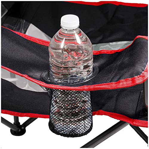 Kelsyus Foldable Canopy Camping Chair Grey/Red Portable Outdoor Seat