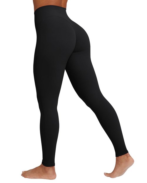 GYM RAINBOW Womens Hidden Scrunch Butt Leggings Tummy Control Workout Compression Leggings No Front Seam High Waisted Yoga Pants (Black,X-Small)