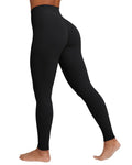 GYM RAINBOW Womens Hidden Scrunch Butt Leggings Tummy Control Workout Compression Leggings No Front Seam High Waisted Yoga Pants (Black,X-Small)