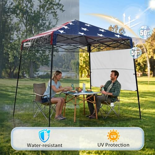 8x8 Pop Up Canopy Tent with Carry Backpack - UV Water Resistant Shade