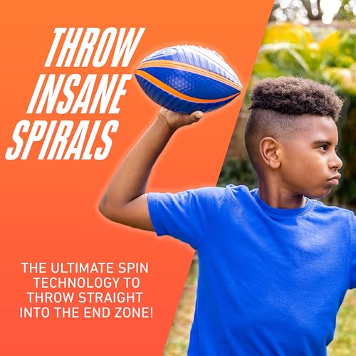 Nerf Spiral Grip Spacelace Football Mini 8.5in Blue/Orange - Spiral Design