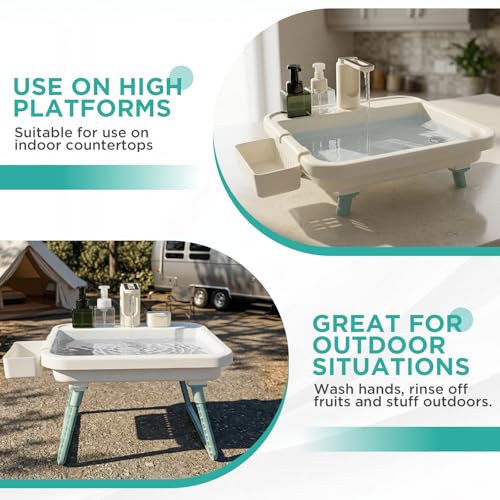 Portable Hand Wash Station with Electric Faucet for Camping & Outdoor Use