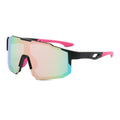 swanoble Outdoor Adult Sports Sunglasses UV Protection for Women Men Cycling Baseball Golf Fishing,Lightweight Frame Tennis Shades (03-Black Frame/Pink Lens)