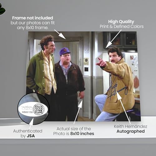 Autographed Keith Hernández 8x10 Mets Baseball Photo Poster - Seinfeld Crossover Collectible