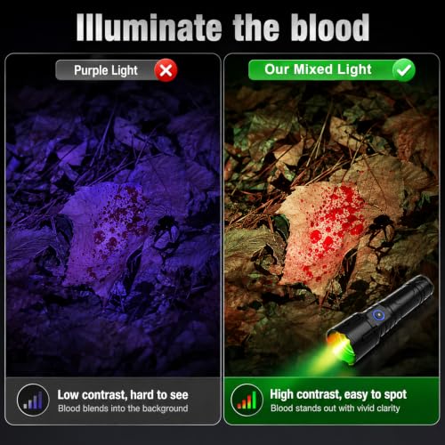 Blood Tracking Flashlight for Hunting, Deer and Elk Tracking Light